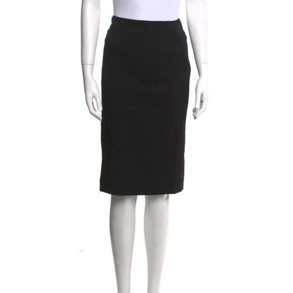 Gucci Dresses & Skirts - Gucci Vintage 1998 Pencil Skirt Sz 4 US 40IT Black Wool Knee Length Tom Ford Era